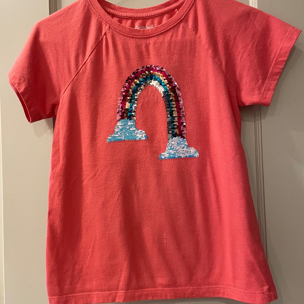 Cat & Jack pink sequin shirt